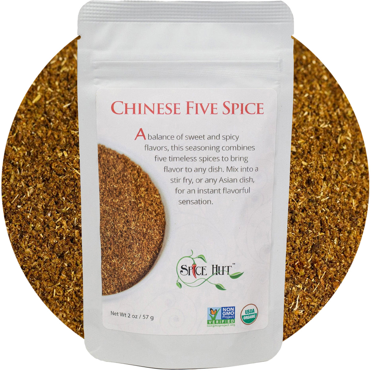 Chinese Five Spice Organic Blend Seasoning, The Spice Hut, 2.0 Ounce