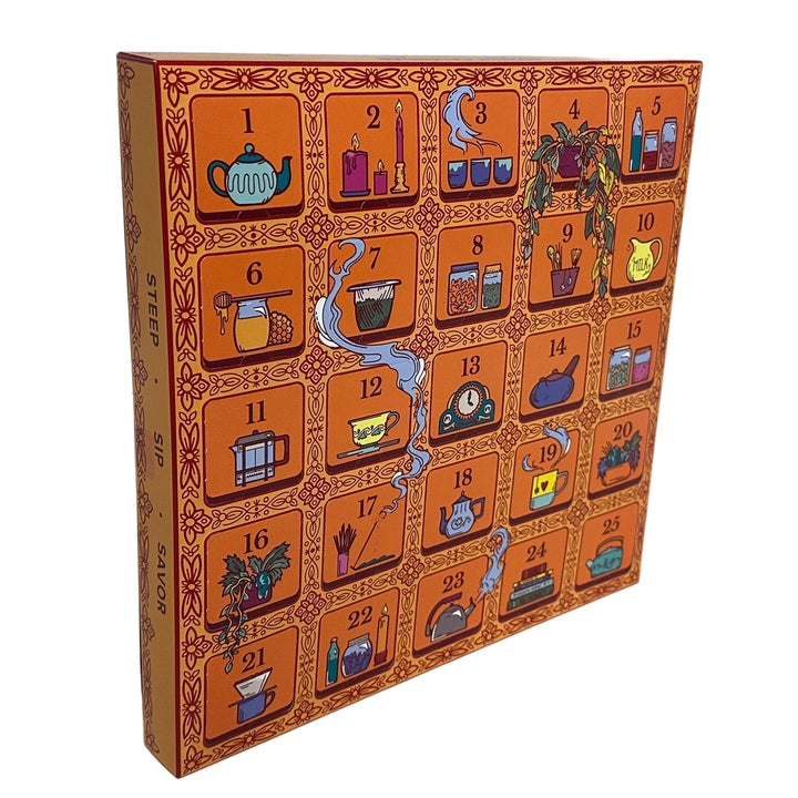 Holiday gift for tea lovers 25 tea collection advent calendar containing an assortment of 25 premium teas