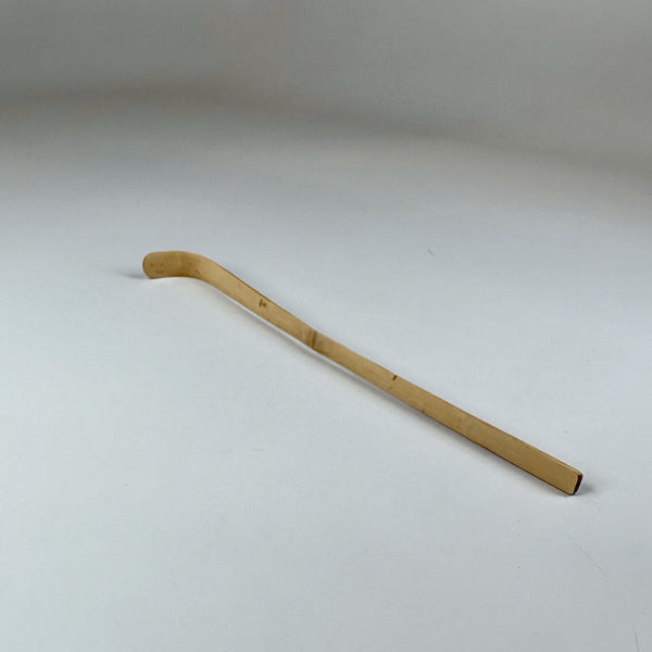 Bamboo matcha scoop (chashaku) used to measure ceremonial matcha powder.