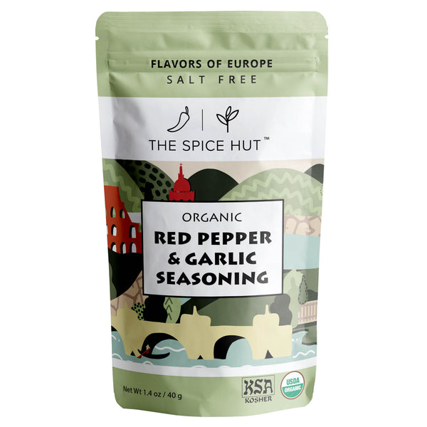 Organic Red Pepper Garlic - Spicy Blend for Pasta, Sauces, and Dips