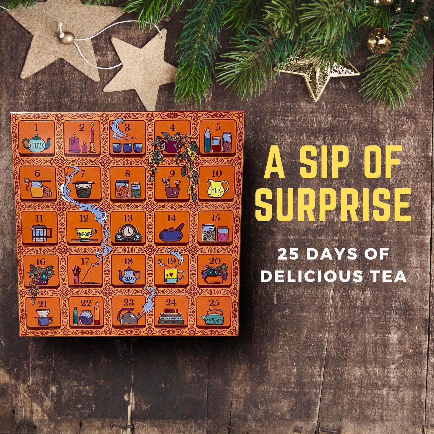 25 Tea Advent Calendar Gift for Tea Drinkers
