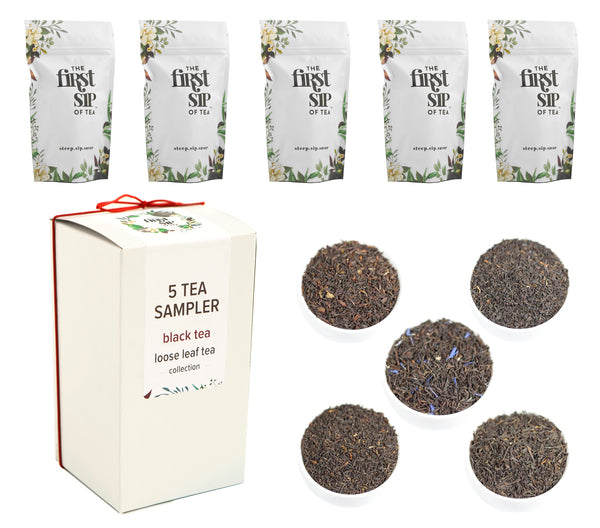 Black Tea - 5 Tea Collection | Gift Set | Loose Leaf | Sampler Box
