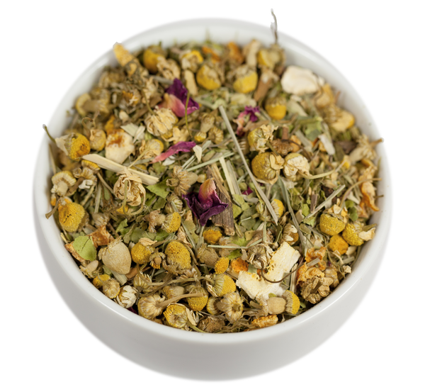 Loose Leaf Lemon Drop Herbal Tea with Chamomile, Rose, Lemongrass