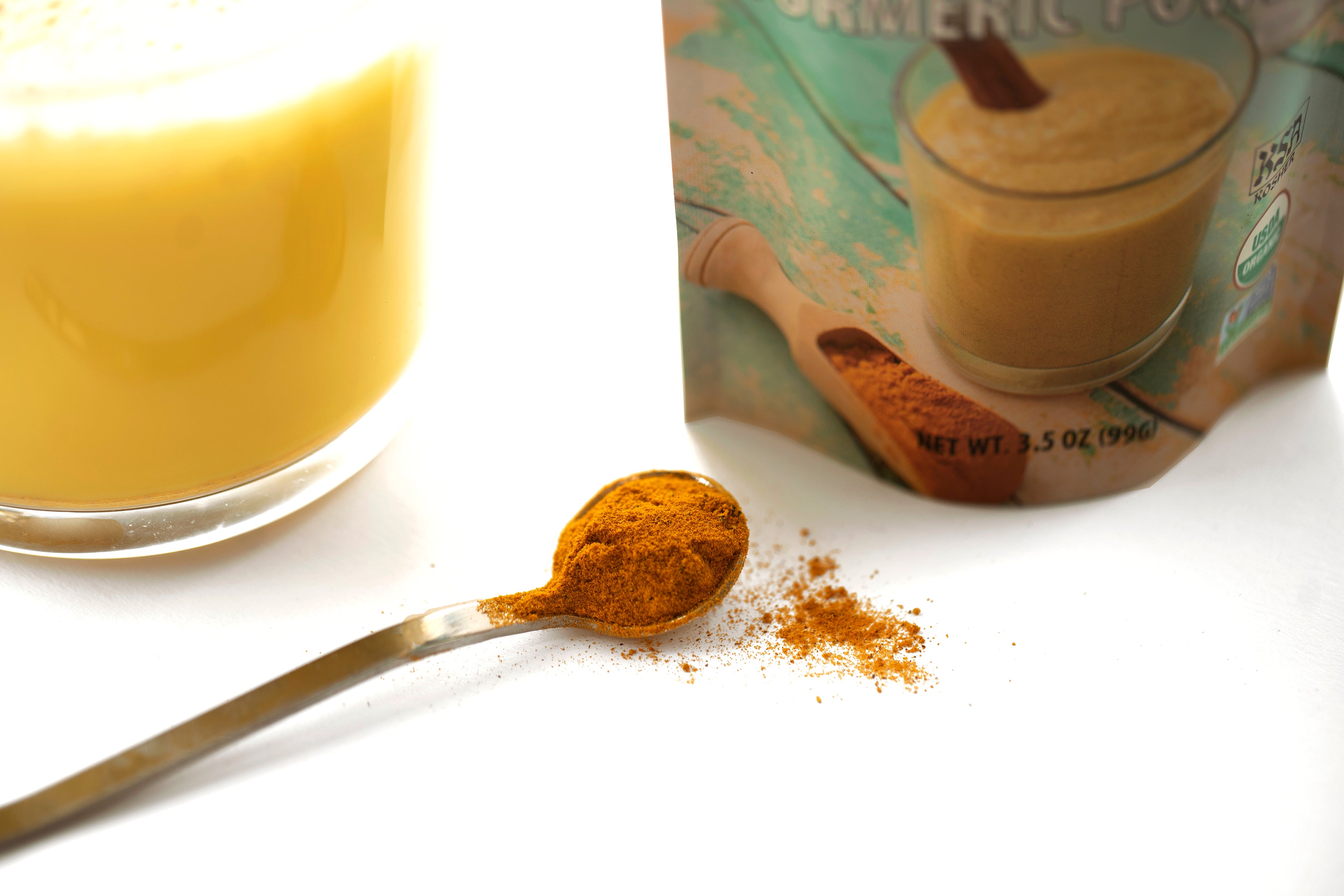 Organic Golden Milk Turmeric Powder All Natural, 3.5 ounce, The Spice Hut