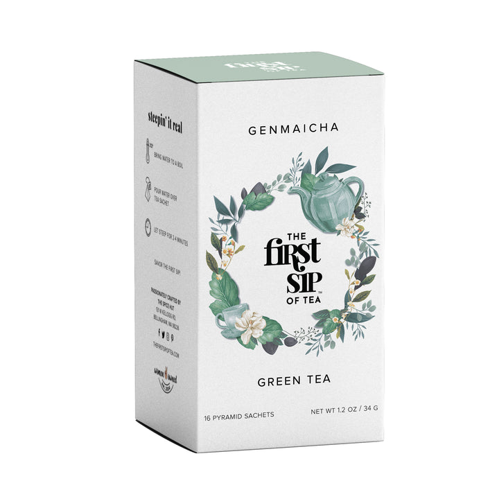 Genmaicha Organic Green Tea - Toasted Rice Tea with Popcorn