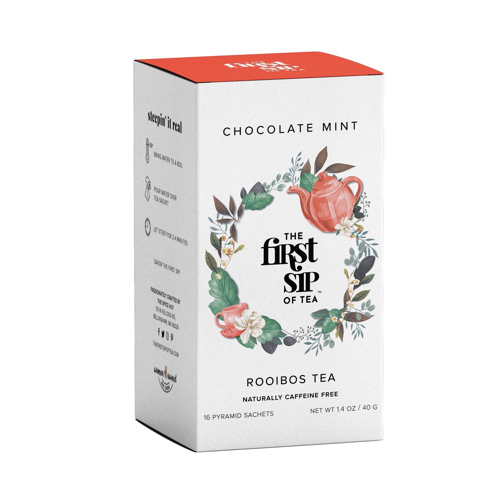 Rooibos Tea -USDA Organic & Caffeine Free- 40 Servings – Secrets Of Tea